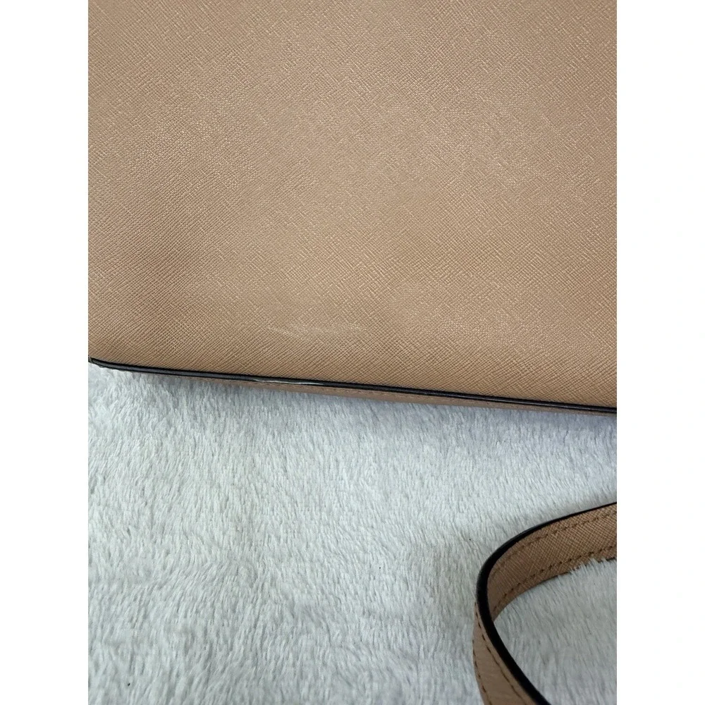 Michael Kors Jet Set Travel Messenger Bag Brown Pebbled Leather Bag Crossbody